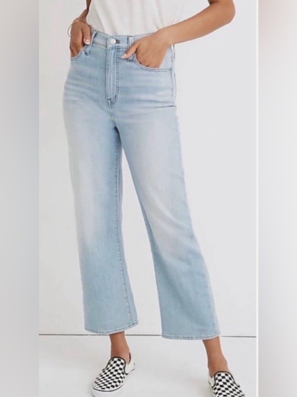 Madewell Slim Wide-Leg Crop Denim Jean Eastwick Wash Size 28